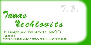 tamas mechlovits business card
